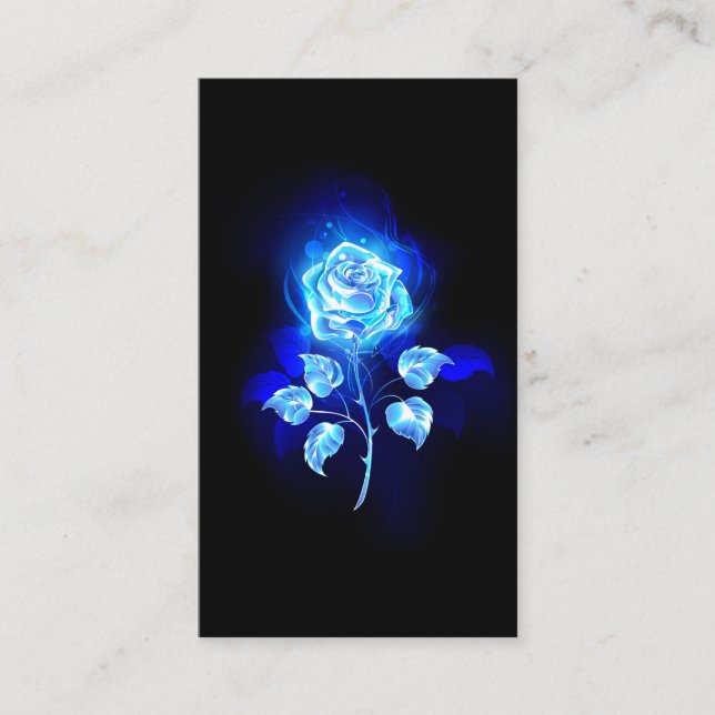 Carte De Réduction Rose bleue brûlante (Devant)