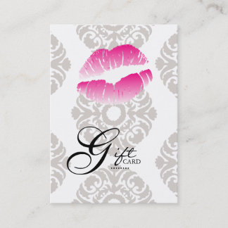 Carte De Réduction Rose de maquillage de lèvres de chèques-cadeau de