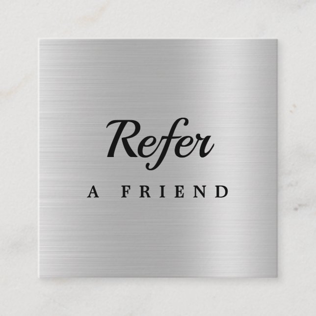 Carte De Réduction Salon de Parties scintillant Silver de luxe (Devant)