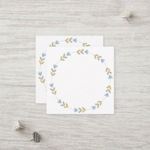 Carte De Réduction Simple couronne botanique de plantes dans une mono