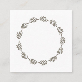 Carte De Réduction Simple couronne botanique de plantes dans une mono