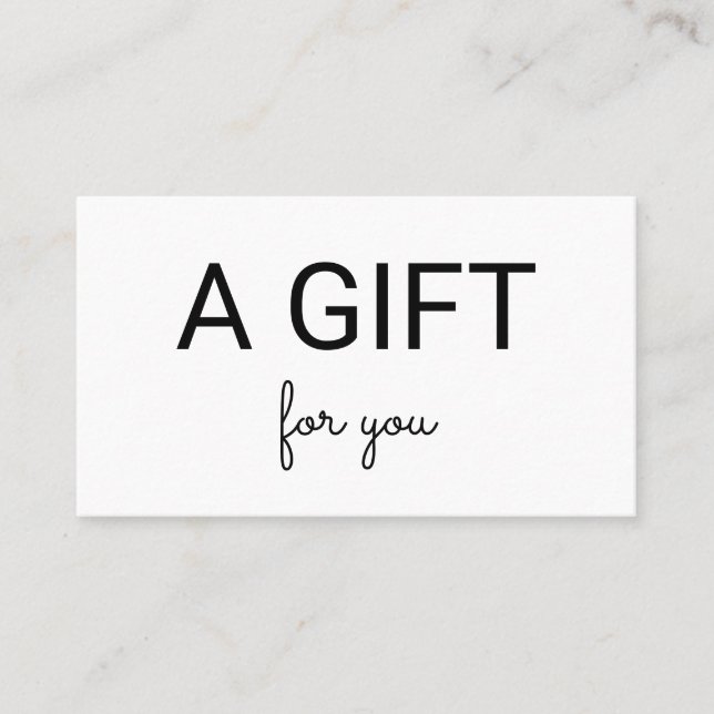 Carte De Réduction simple minimum ajouter votre nom adresse texte log (Devant)