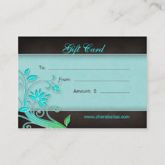 Carte De Réduction Spa BG florale à la mode de chèque-cadeau de salon