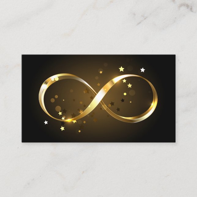 Carte De Réduction Symbole d'infini doré (Devant)