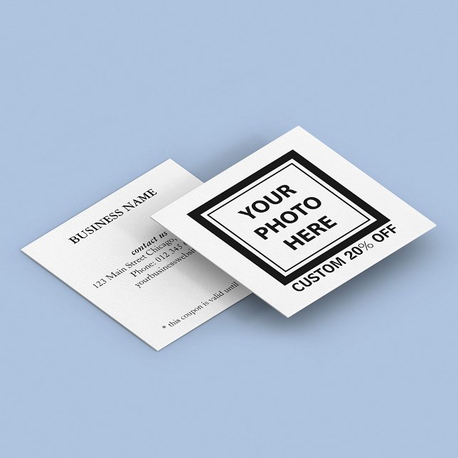 Carte De Réduction Télécharger une image une photo & ajouter du texte (Créateur téléchargé)