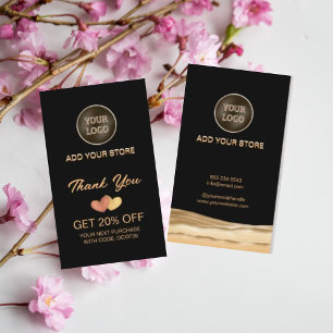 Carte De Réduction Thank You Store Discount Card WIth Business Logo