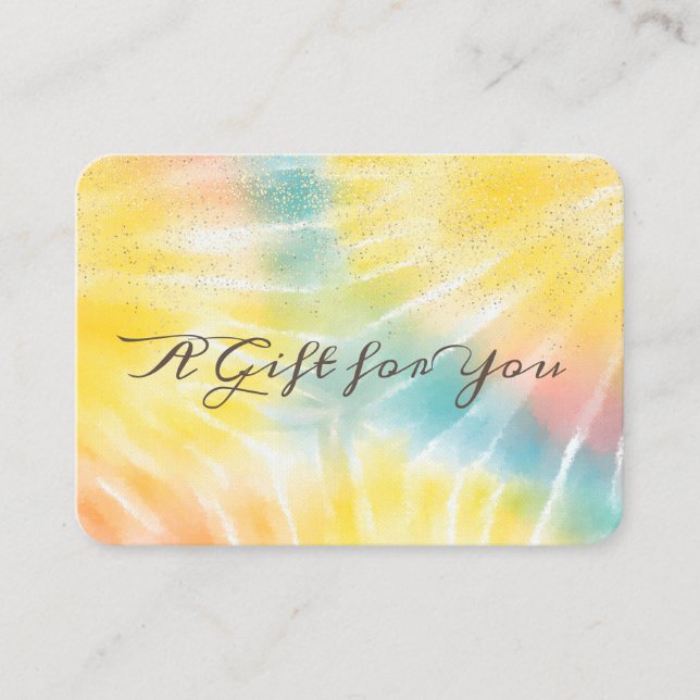 Carte De Réduction Tie Dye élégant moderne confetti (Devant)