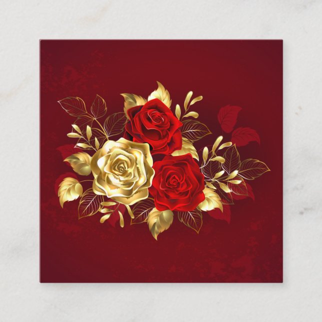 Carte De Réduction Trois roses de joaillerie (Devant)