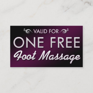 Carte De Réduction Un massage libre de pied
