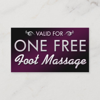 Carte De Réduction Un massage libre de pied