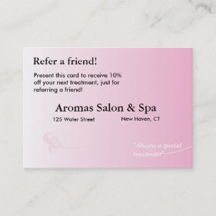 Carte de référence avec arrière - plan rose ombrag