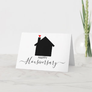 Carte de référence d'anniversaire de maison joyeus