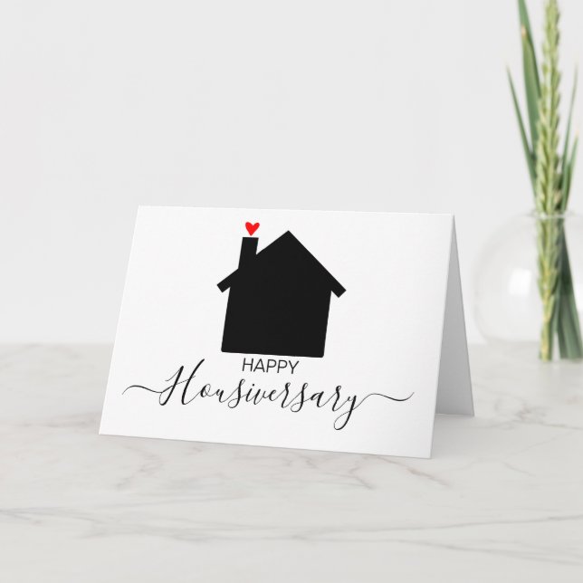 Carte de référence d'anniversaire de maison joyeus (Devant)