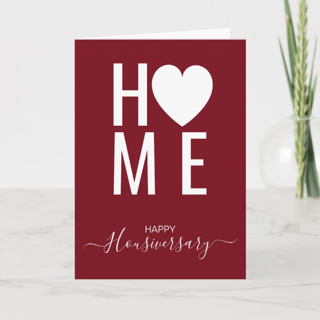 Carte de référence d'anniversaire de maison joyeus (Devant)