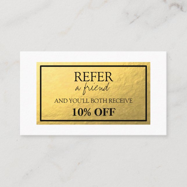 Carte de référence de feuille d'or (Devant)