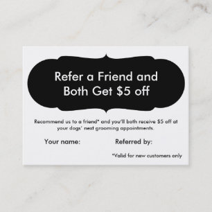 Carte de référence de toilettage de chien -