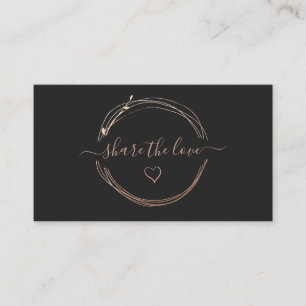 Carte de référence du logo or rose