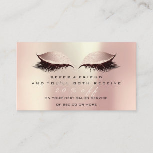 Carte de référence du salon Lashes de maquillage r