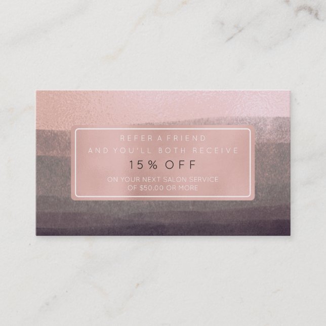 Carte de référence du salon Rose rose or gris noir (Devant)