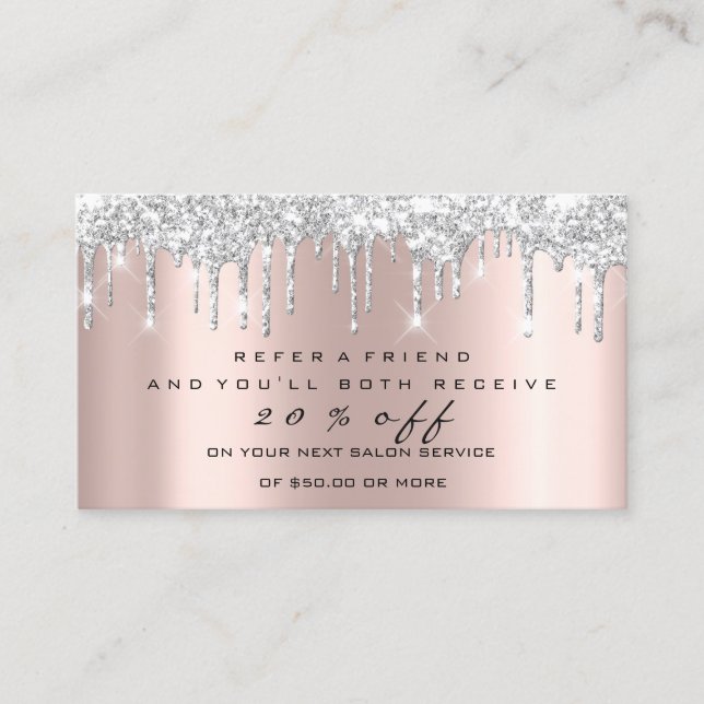 Carte de référence du salon Silver Maquillage Lash (Devant)