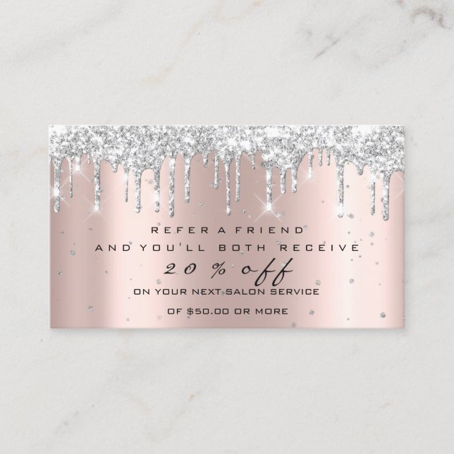 Carte de référence du salon Silver Maquillage Lash (Devant)