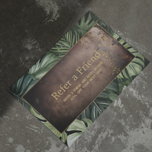 Carte de référence en cuir moderne élégante (Créateur téléchargé)