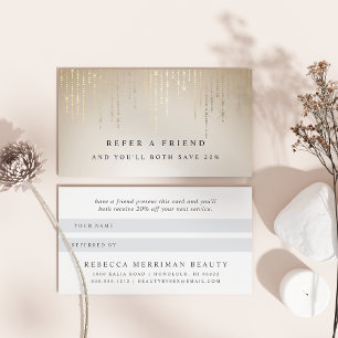 Carte de référence Golden Rain String Lights