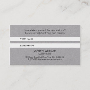Carte de référence moderne Gris Artistique Noir Mo