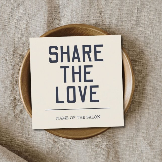 Carte de référence moderne Pastel Blue Bold Salon (Créateur téléchargé)