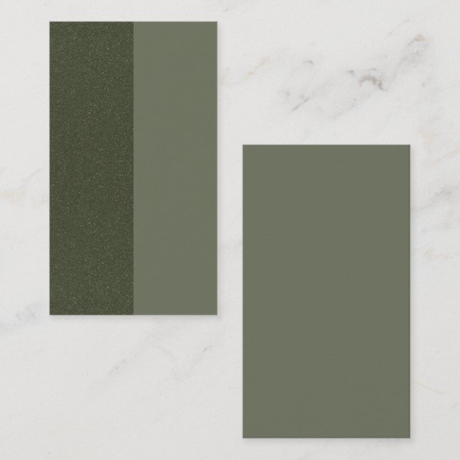 Carte de référence personnalisée Moss Green Duo-To (Devant / Derrière)