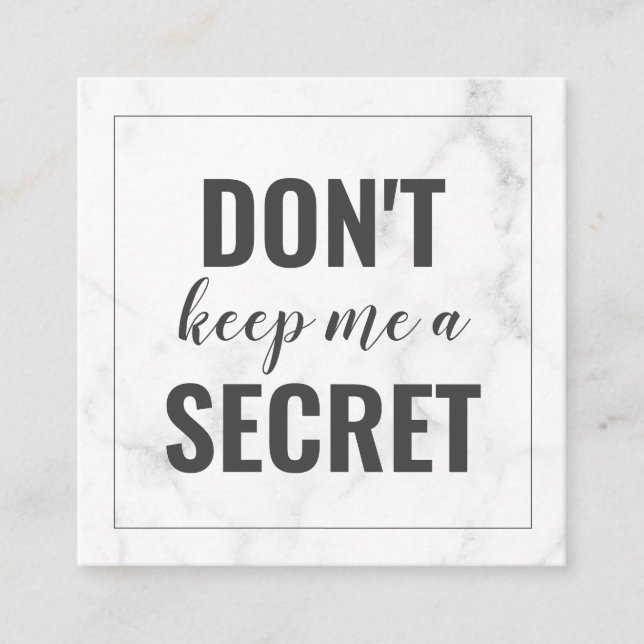 Carte de référence pour les affaires en marbre de  (Devant)