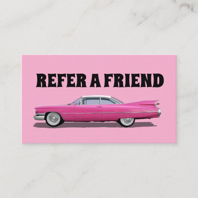 CARTE DE RÉFÉRENCE ROSE CLASSIQUE VOITURE PERSONNA (Devant)