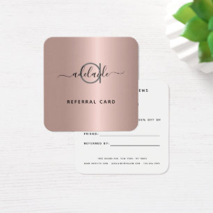 Carte de référence rose Gold Hair Stylist Maquilla