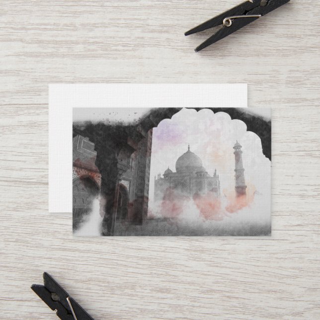 Carte de référence Taj Mahal - Voyage en Inde Vint (Devant/Arrière en situation)
