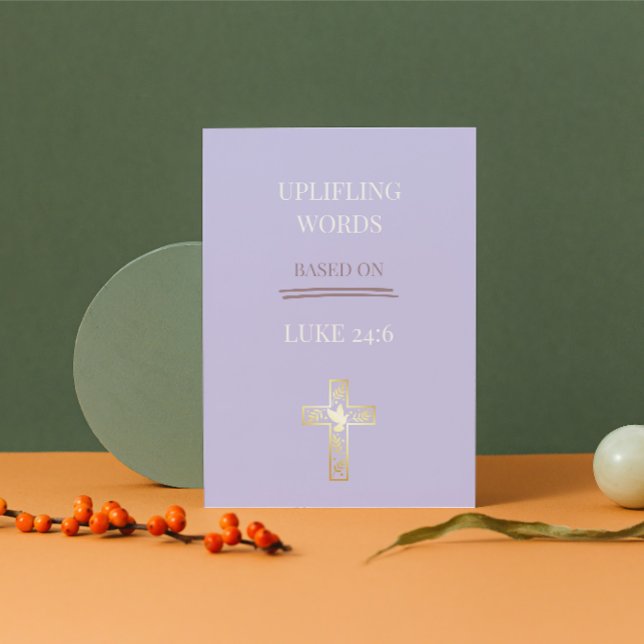 Carte de réflexion chrétienne Luc 24:6 (He Is Alive — Share the Joy of Easter with Loved Ones)