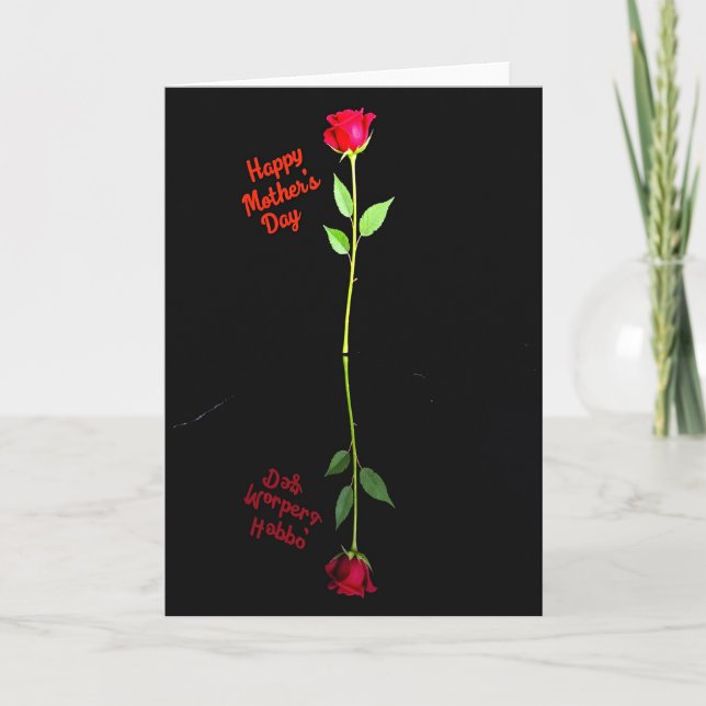 Carte de réflexion Rose à pois (Devant)