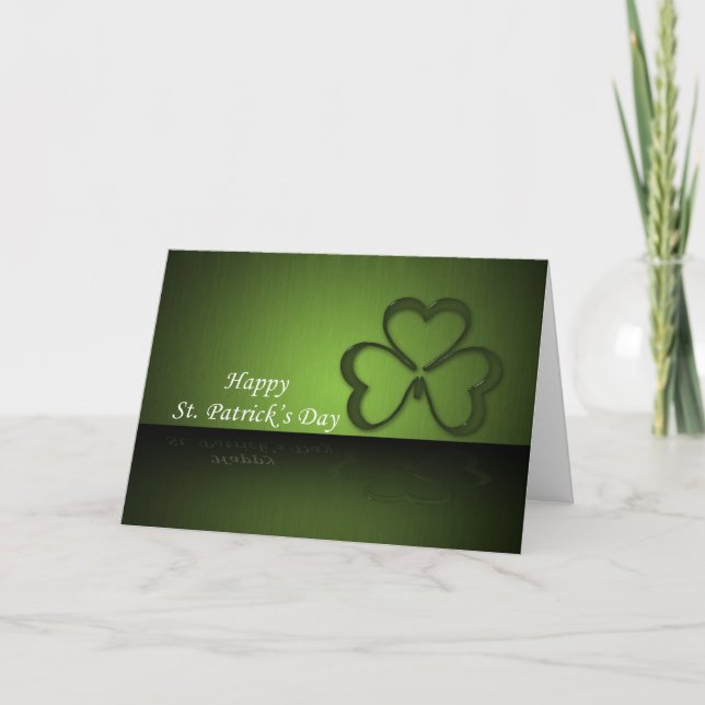 Carte de réflexion Shamrock en verre (Devant)