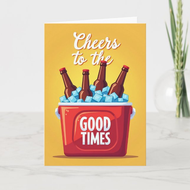 Carte de refroidisseur d'anniversaire Cheers (Devant)