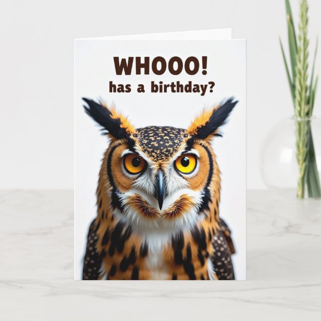 Carte de Regard de Hibou à Points (Devant)