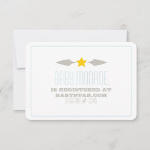 CARTE DE REGISTRE BÉBÉ STAR BABY SHOWER