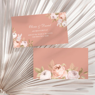 Carte de Registre Mariage Boho Pink Peonies