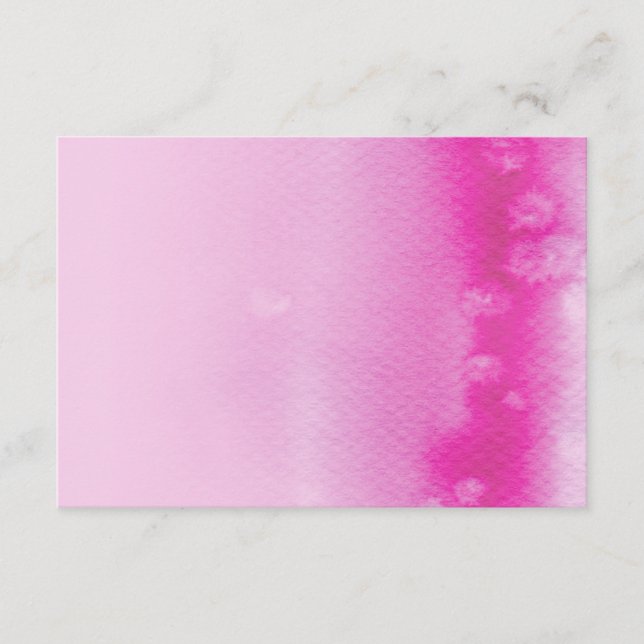 CARTE DE REGISTRE :: ombre watercolor fuschia rose (Devant)