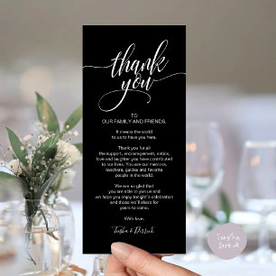 Carte de réglage du Merci du dîner de répétition