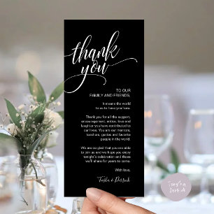 Carte de réglage du Merci du dîner de répétition