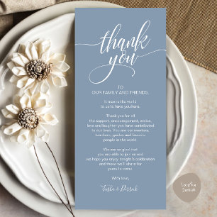 Carte de réglage du Merci du dîner de répétition