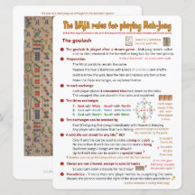 Carte de règles BMJA à grande impression - Le goul