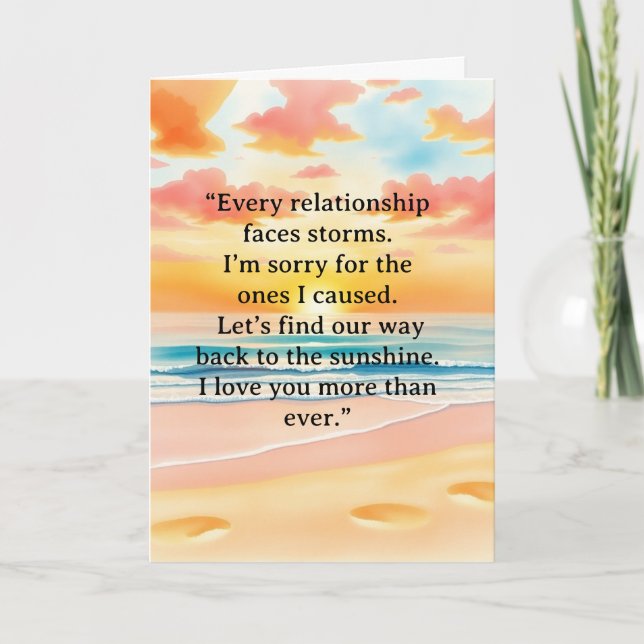 Carte de relation « Je suis désolé » (Devant)