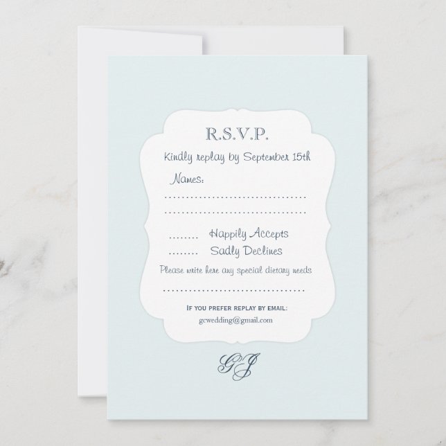 Carte de relecture d'invitation personnalisée (Devant)