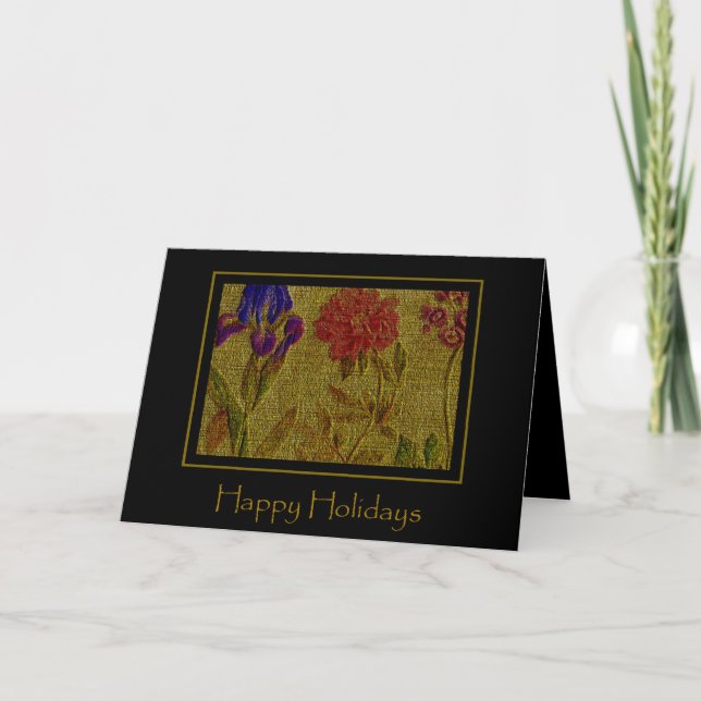 Carte de relief de vacances de fleurs (Devant)