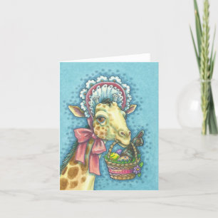 CARTE DE REMARQUE GIRAFFE DE PÂQUES Vide
